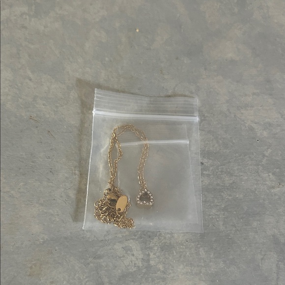 Jewelry - Gold Heart Pendant Necklace with Crystal Accent